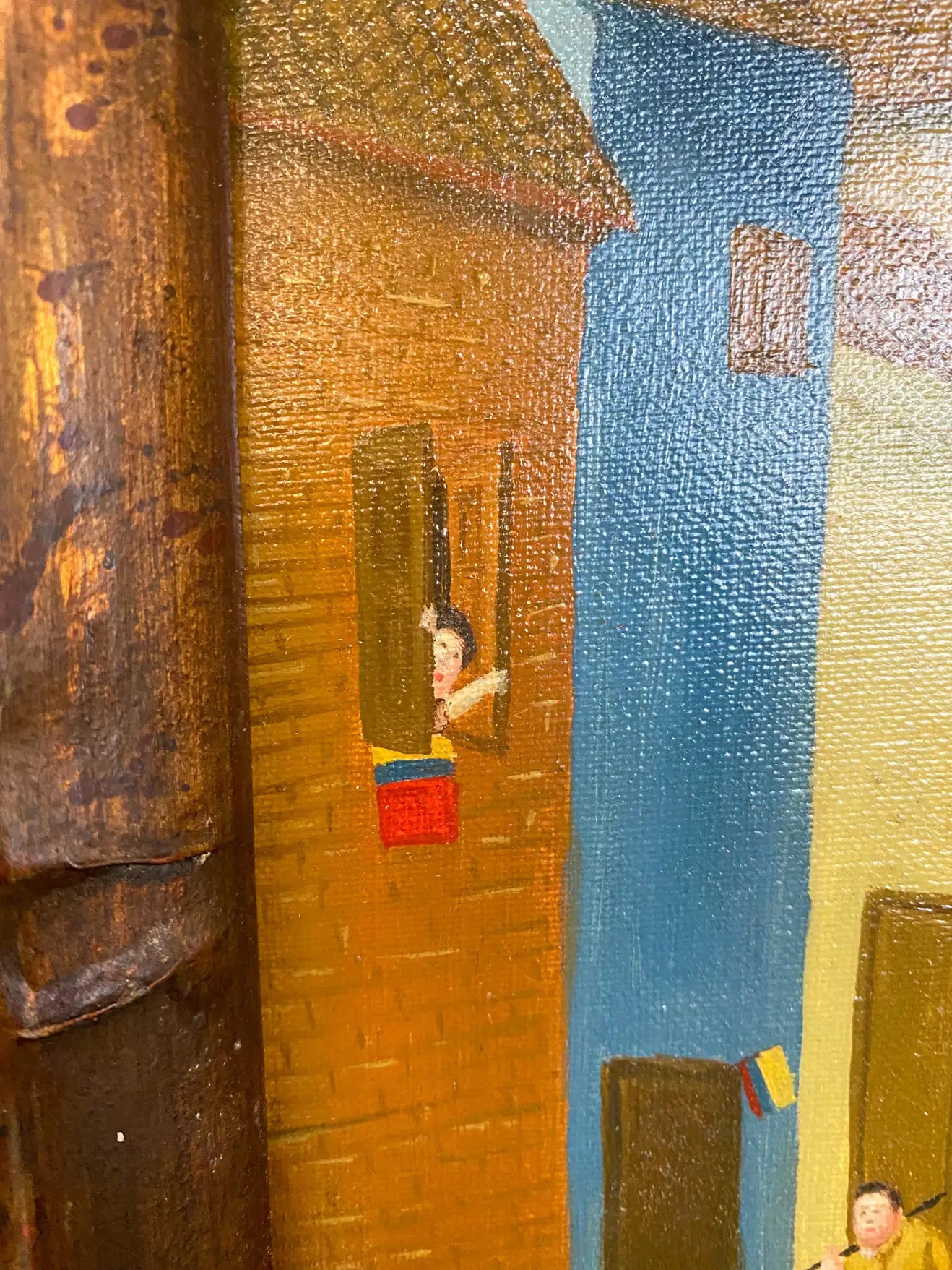 Impressionist City Scene Painting in the Manner of Fernando Botero