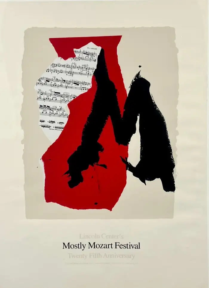 Robert Motherwell Lincoln Center Mostly Mozart 25th Anniversary Screen Print 1991