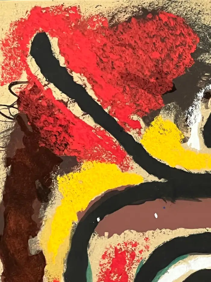 Joan Miro "Cartones " Original Color Lithograph Hand Signed and Framed, 1965 1965