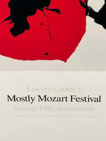 Robert Motherwell Lincoln Center Mostly Mozart 25th Anniversary Screen Print 1991