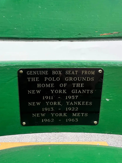 Genuine Polo Grounds Figural Stadium Box Seat #1 - NY Giants Yankees Mets Chair