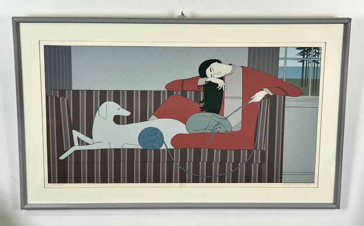 Will Barnet " Interlude" Silk Screen Print 1982 Hand Signed, Numbered & Framed 1982