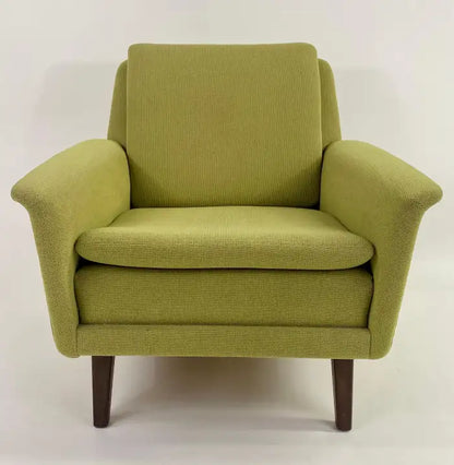 Folke Ohlsson for Fritz Hansen MCM Lounge Chair in Green Upholstery, a Pair