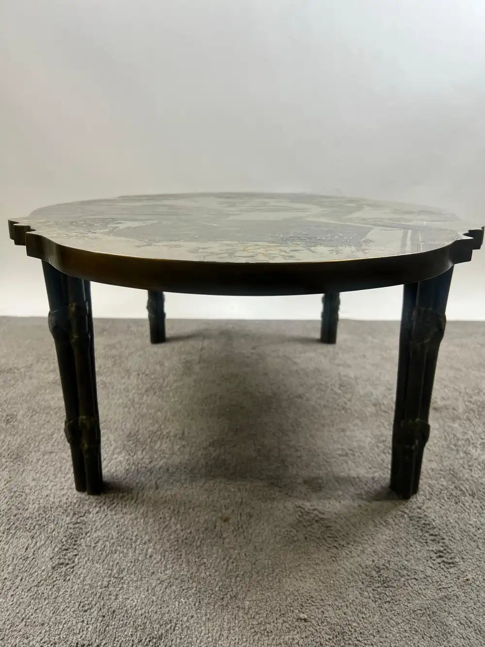 Rare Philip & Kelvin LaVerne "Chan Boucher'" Signed Bronze & Pewter Coffee Table
