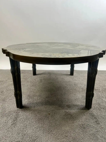 Rare Philip & Kelvin LaVerne "Chan Boucher'" Signed Bronze & Pewter Coffee Table