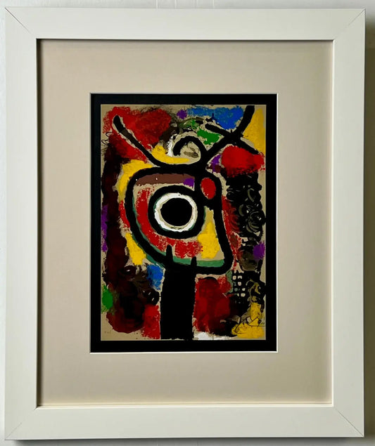 Joan Miro "Cartones " Original Color Lithograph Hand Signed and Framed, 1965 1965