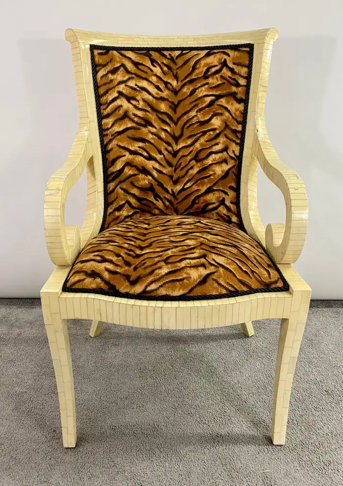 Enrique Garcel Off-White Bone Lounge Chair or Armchair, a Pair