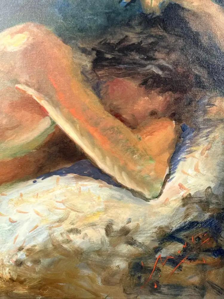 Rare Stanley Mouse Reclining Nude Giclee Print on Canvas , Hand Signed & Dated 2012