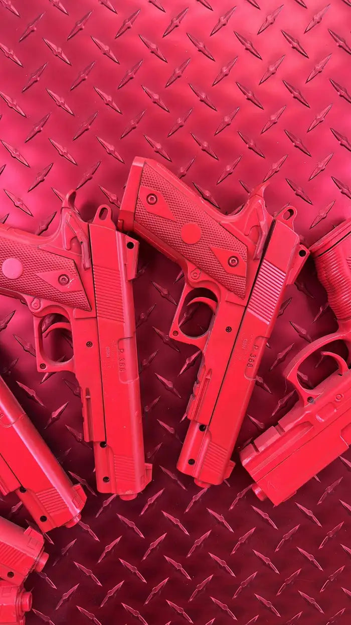 Charles Gitnick Heart of Guns Red Conceptual Mix Media 2024