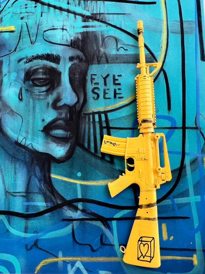 Jack Winthrop "Eye See" Neo-Expressionist Style Mixed Media Painting 2021