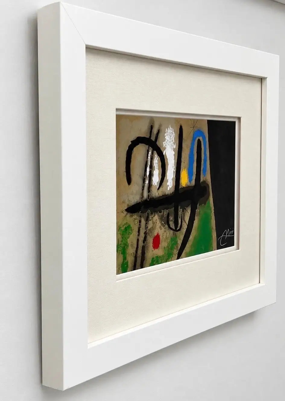 Joan Miro Cartones 1965 Original Color Lithograph Hand Signed Mourlot Paris, COA 1965