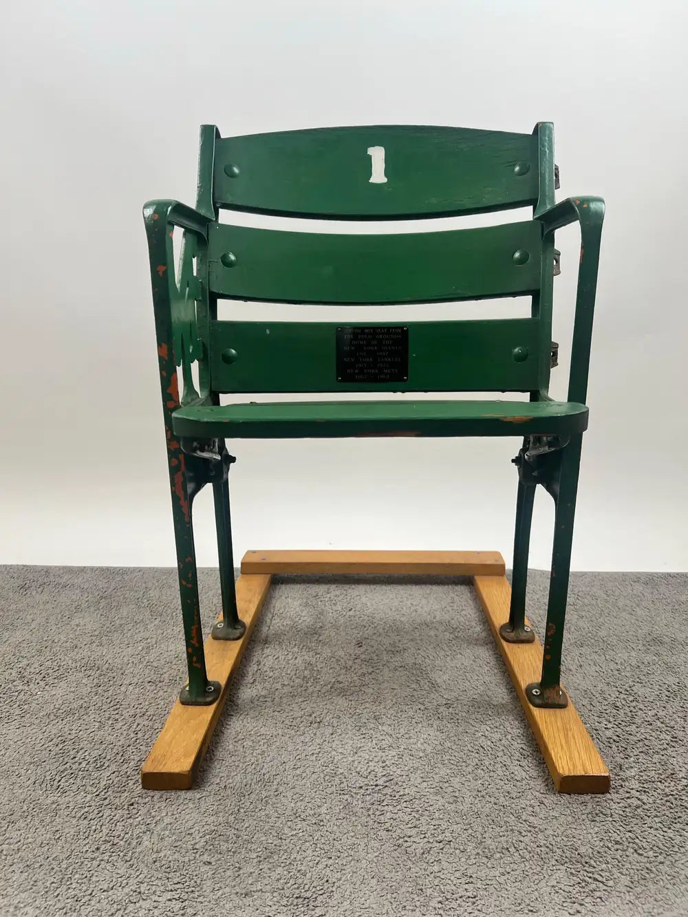 Genuine Polo Grounds Figural Stadium Box Seat #1 - NY Giants Yankees Mets Chair