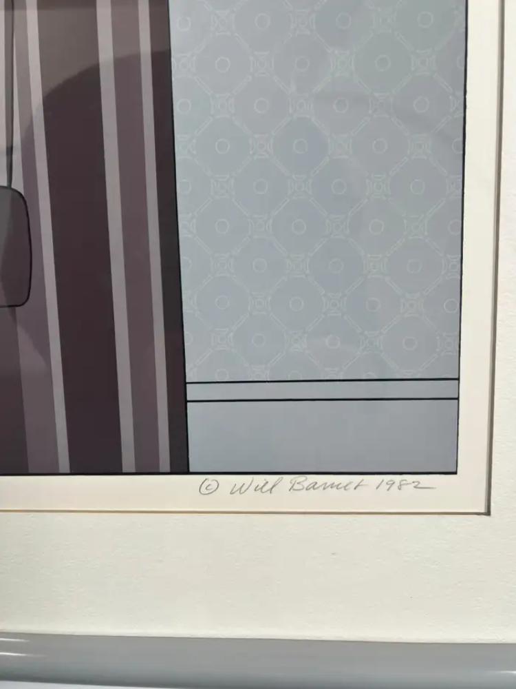 Will Barnet " Interlude" Silk Screen Print 1982 Hand Signed, Numbered & Framed 1982
