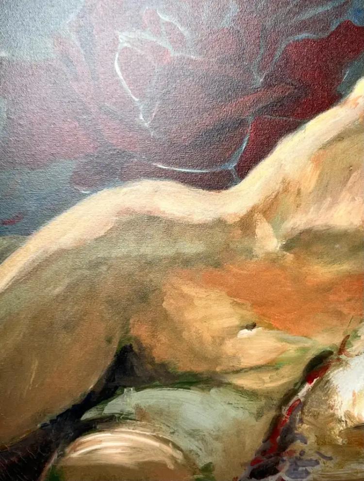 Rare Stanley Mouse Reclining Nude Giclee Print on Canvas , Hand Signed & Dated 2012