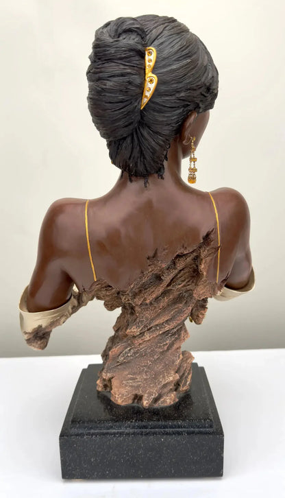 Willitts Designs International Gold Lady Jazz Singer Sculpture