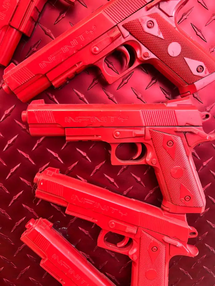 Charles Gitnick Heart of Guns Red Conceptual Mix Media 2024