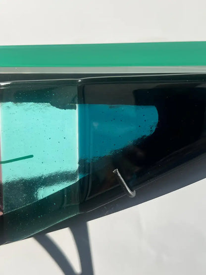 Sabra Richards Art Glass & Steel Sculptural Console Table, Signed & Dated 2008