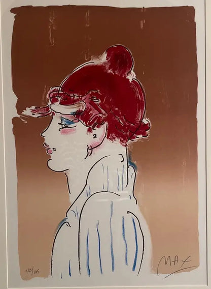 Peter Max Color Silkscreen Girl From Ibiza Hand Signed , Numbered & Framed 1981