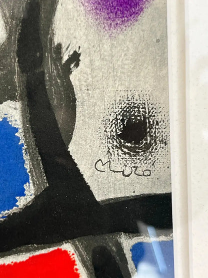 Joan Miro Oiseau Solaire, Oiseau Lunaire 1967 Color Lithograph Hand Signed, COA 1967