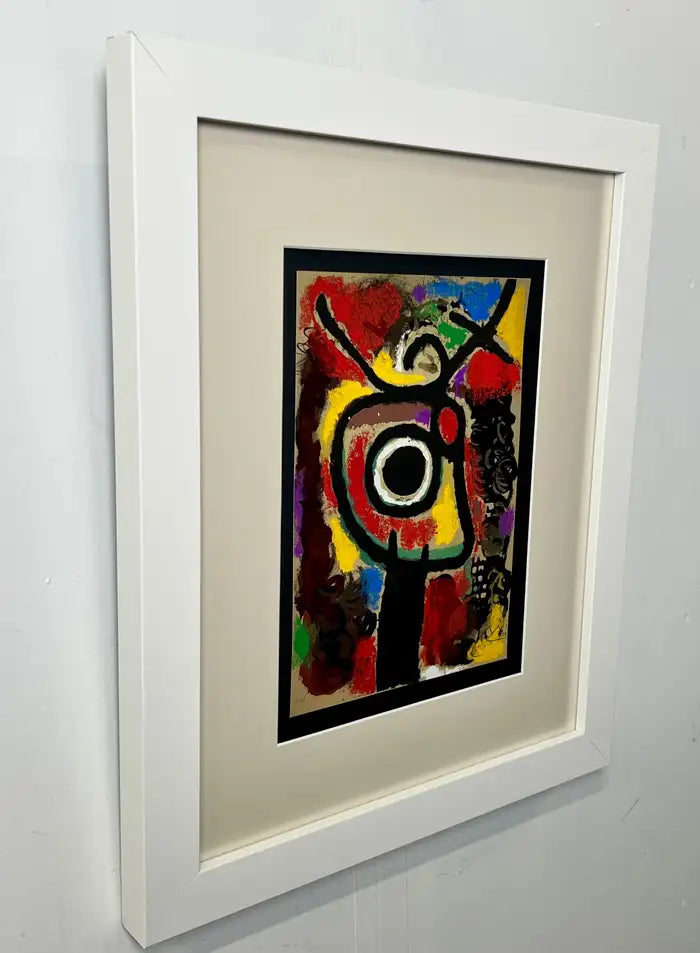 Joan Miro "Cartones " Original Color Lithograph Hand Signed and Framed, 1965 1965