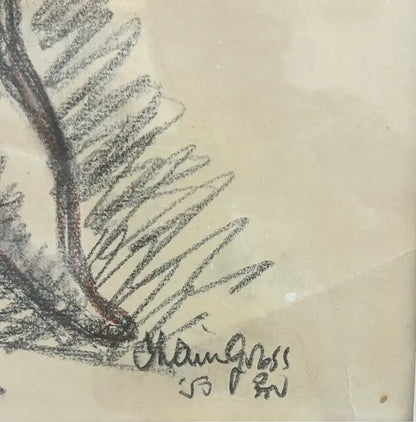Chain Gross Acrobat with Cat Original Drawing from The Acrobats series, Signed