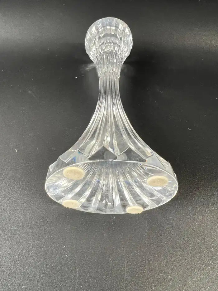 Baccarat Massena Art Deco Style Crystal Candlestick or Candleholder , a Pair