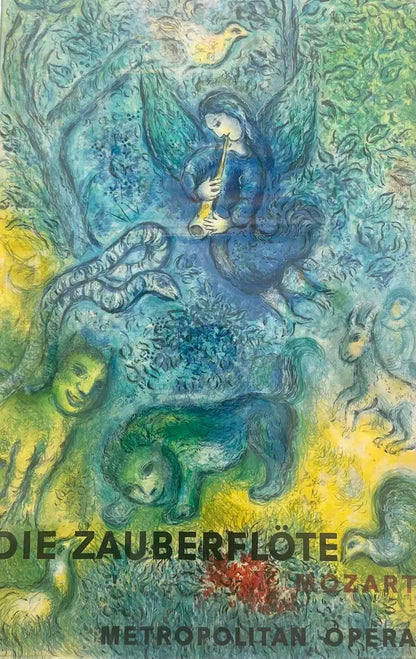 Marc Chagall The Magic Flute "Die Zauberflote"Origina Lithograph, 1967 , Framed 1967