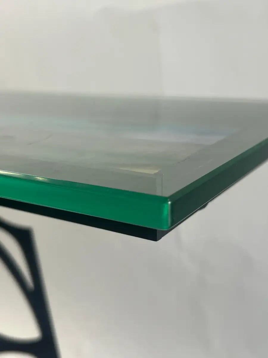 Sabra Richards Art Glass & Steel Sculptural Console Table, Signed & Dated 2008
