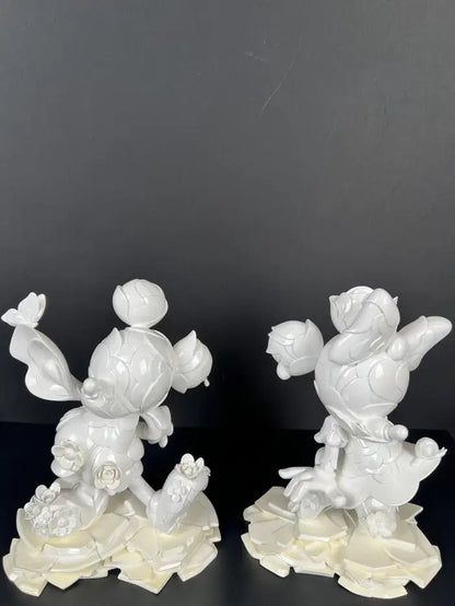 James Jean Mickey & Minnie Mouse 90th Anniversary Porcelain Statues Signed 2018