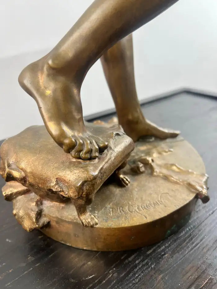 Jean-Baptiste Germain "Le Torrent" Bronze Sculpture for Tiffany &Co, Signed 1890