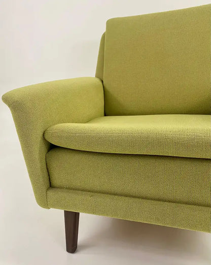 Folke Ohlsson for Fritz Hansen MCM Lounge Chair in Green Upholstery, a Pair