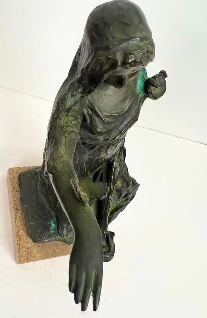 Bessie Potter Vonnoh " Butterflies" Dancing Girl Bronze Sculpture Signed