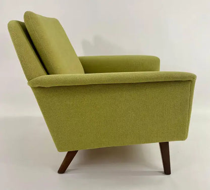 Folke Ohlsson for Fritz Hansen MCM Lounge Chair in Green Upholstery, a Pair