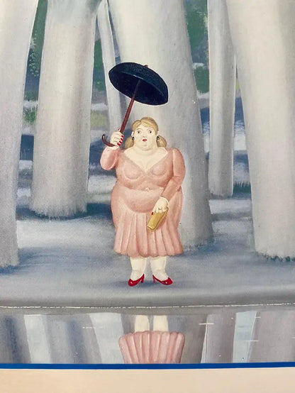 Pierre Restany after Fernando Botero " The Walk " Lithograph, Limited Edition 1983