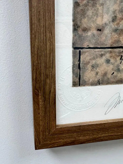 Rene Magritte Le Fils de L'homme Lithograph, Signed in a Pate, Stamped & Framed 1964