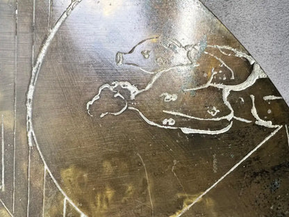 Rare Philip & Kelvin LaVerne "Chan Boucher'" Signed Bronze & Pewter Coffee Table