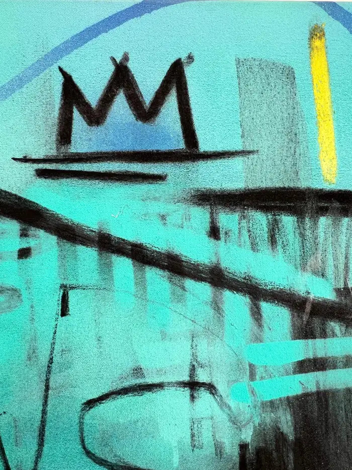 Jack Winthrop "Eye See" Neo-Expressionist Style Mixed Media Painting 2021