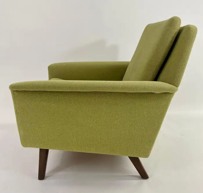 Folke Ohlsson for Fritz Hansen MCM Lounge Chair in Green Upholstery, a Pair