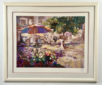 Mark King Parasol Serigraph Limited Edition Print, Numbered, Signed & Framed 1986