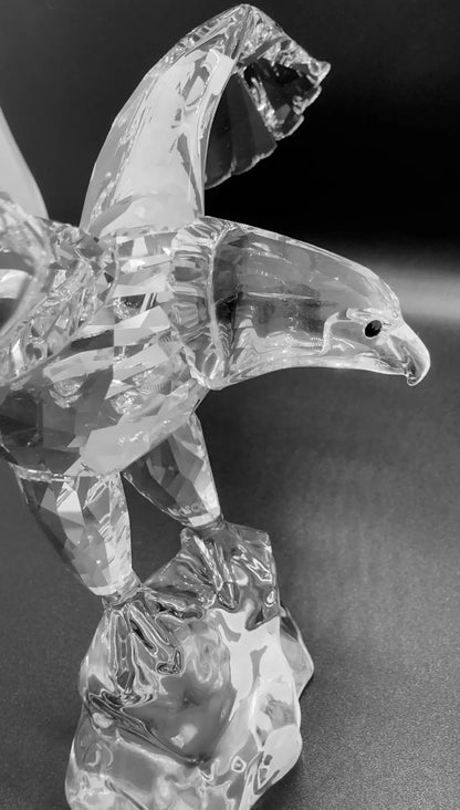 Rare Swarovski Crystal Eagle Figurine by Anton Hirzinger, Retired