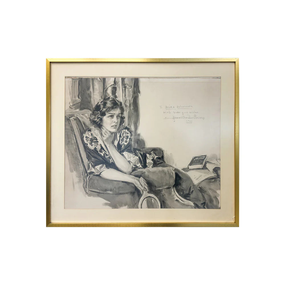 Howard Chandler Christy Portrait of a Woman 1940, Signed, Dated & Framed